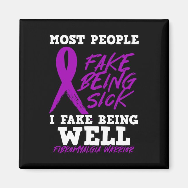 Imã Sou Falso Estando Bem. Fibromialgia Roxa Sensibili (Frente)
