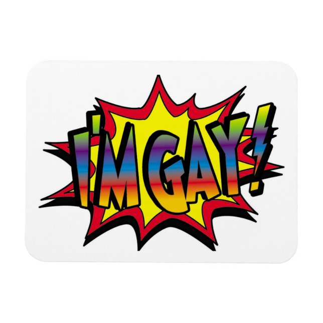 Ímã Sou Gay Burst (Horizontal)