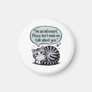 Imã "Sou introvertido. Por favor, não me faça falar so