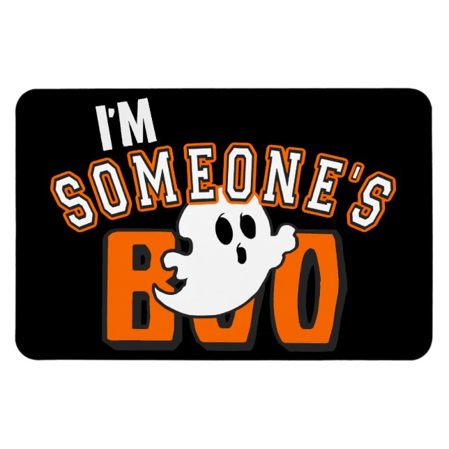 Ímã Sou o "Boo Ghost Halloween Magnet" de alguém (Horizontal)