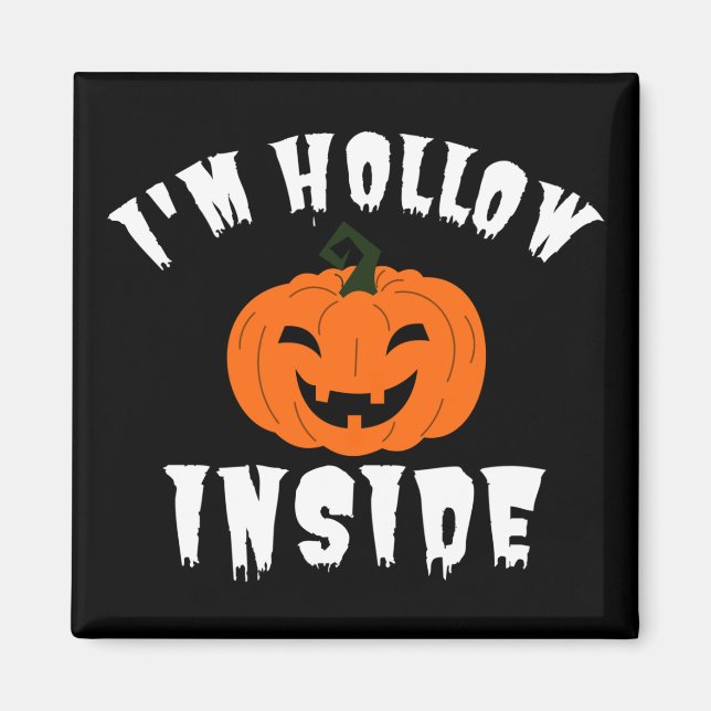 Imã Sou o Hollow Dentro Pumkin Jack O Lantern (Frente)