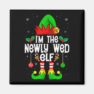 Imã Sou o Natal do New Wed Elf Wedding Bridal Party