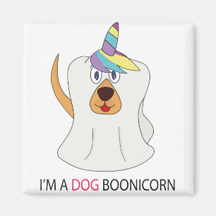 Imã Sou um Cachorro Boonicorn Cute Ghost Unicorn