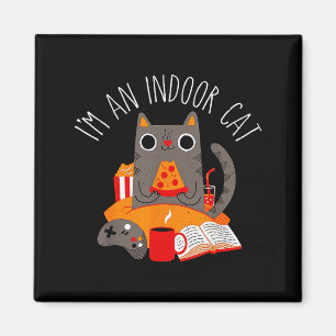 Imã Sou Um Gato Indoor Divertido Lendo Café Gamer Gato