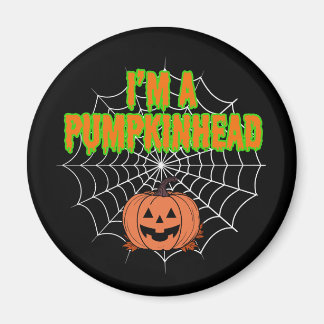Imã Sou um Pumpkinhead com teia