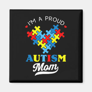 Imã Sou Uma Mãe Orgulhosa Consciência do Autismo Coraç