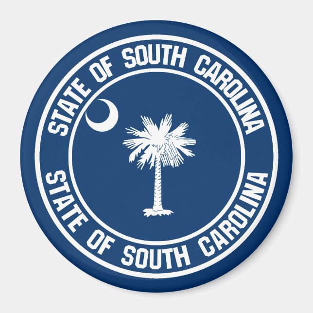 Imã South Carolina Round Emblem (Frente)