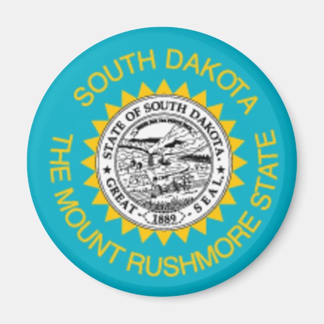Imã South Dakota Flag Magnet (Frente)