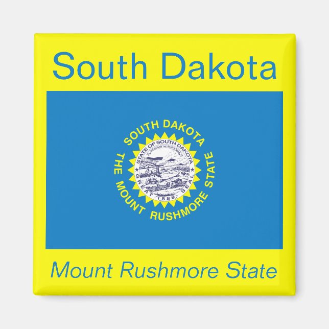 Imã South Dakota Flag Magnet (Frente)