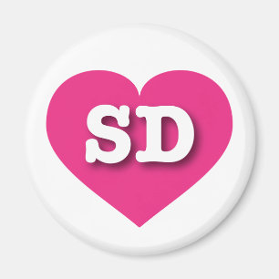 Imã South Dakota Hot Pink Heart - Big Love