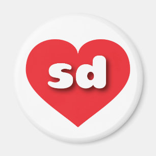 Imã South Dakota Red Heart - amor