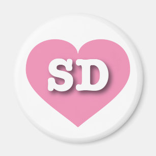 Imã South Dakota Solid Pink Heart - Big Love