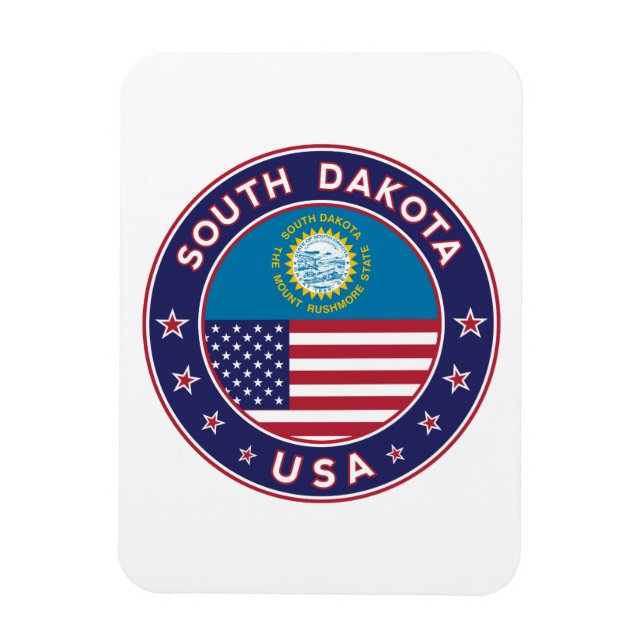Ímã South Dakota sticker, phone case, tote bag (Vertical)