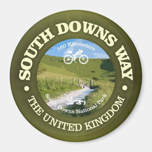 Imã South Downs Way (ciclismo c) (Frente)