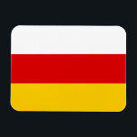 Ímã South Ossetia Flag<br><div class="desc">Patriotic flag of South Ossetia.</div>