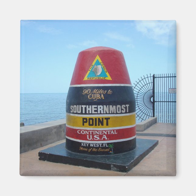 Imã South Point Buoy Key West Florida Magnet (Frente)