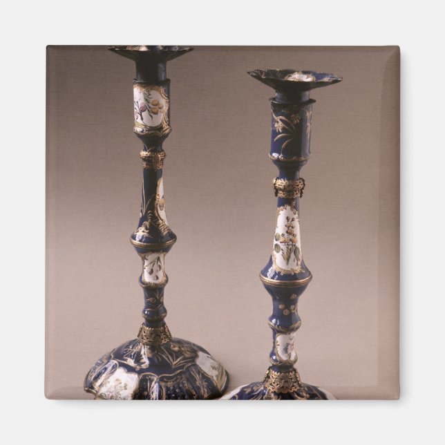 Imã South Staffordshire pair of candlesticks, c.1765 (Frente)