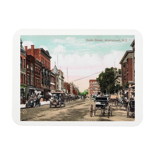 Ímã South Street, Morristown NJ, Vintage (Horizontal)