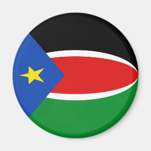 Imã South Sudan Fisheye Flag Magnet