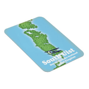 Ímã South Uist Hébrides Exteriores Escócia mapa