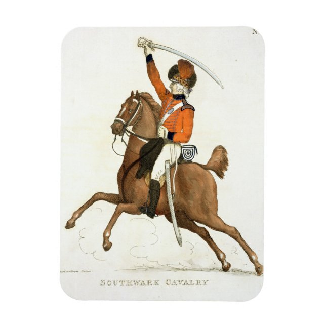 Ímã Southwark Cavalry Volunteer, placa 6 de Loyal V (Vertical)