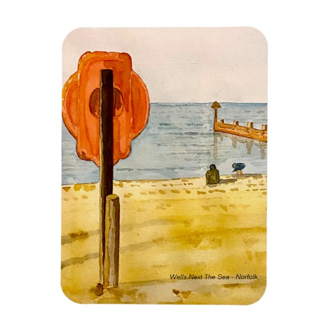 Ímã Souvenir de Wells Próximo ao Mar Norfolk Inglaterr (Vertical)