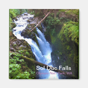 Imã Souvenir Magnet: Sol Duc Falls, Olimpiadas Nat Par
