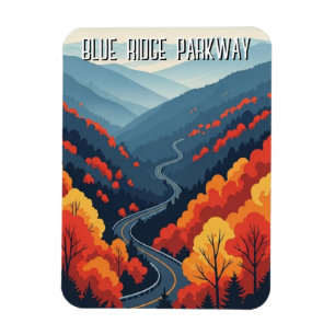 Ímã Souvenir Vintage da Blue Ridge Parkway