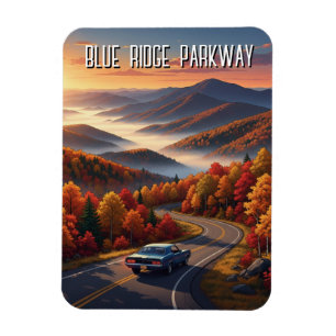 Ímã Souvenir Vintage da Blue Ridge Parkway