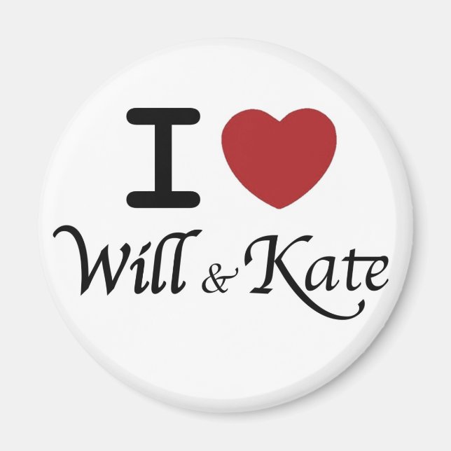 Imã Souvenirs do Casamento Real para William e Kate (Frente)