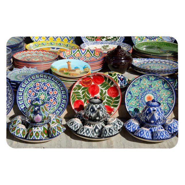 Ímã Souvenirs do Usbequistão (Horizontal)