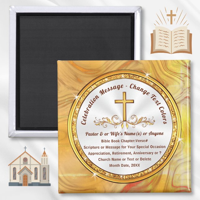 Imã Souvenirs for Anniversário or Any Occasion, (Personalized, Church anniversary souvenir ideas. Scripture Souvenirs. Bulk gifts for church members.)
