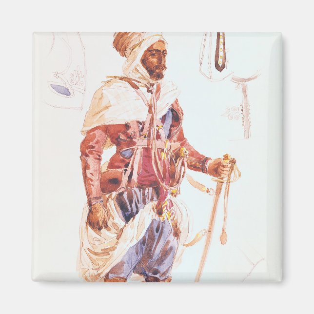 Imã Spahi com sua espada, c.1854 (Frente)
