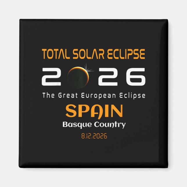 Imã Spain Basque Country Total Solar Eclipse August (Frente)