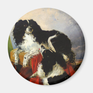 Imã Spaniels de rei Charles - arte do cão - Richard