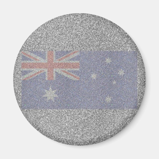 Imã Sparkly Australian Flag (Frente)