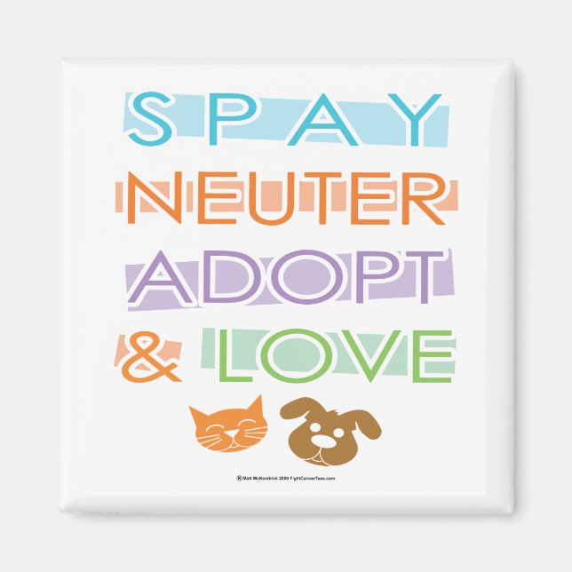 Imã Spay Neuter Adote Love (Frente)
