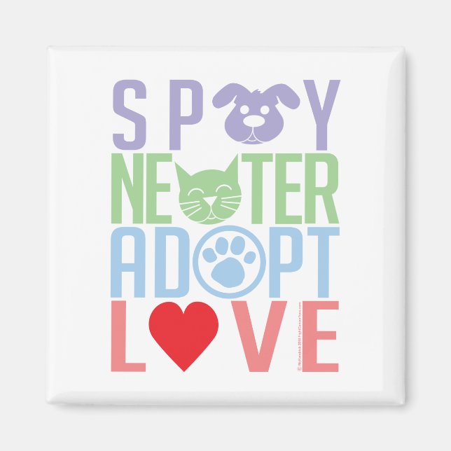 Imã Spay Neuter Adote Love 2 (Frente)