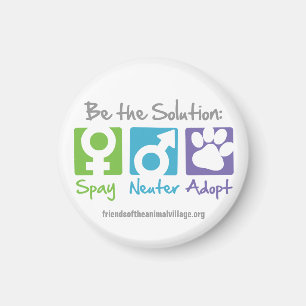 Imã "Spay, neutralize, adote" o ímã