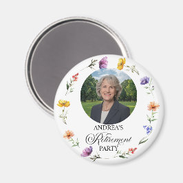 Imã Special Photo Floral Retirement Party Favor