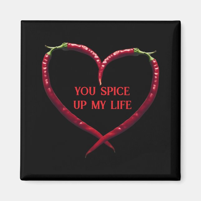 Imã Spicy Chili Pepper Heart (Frente)