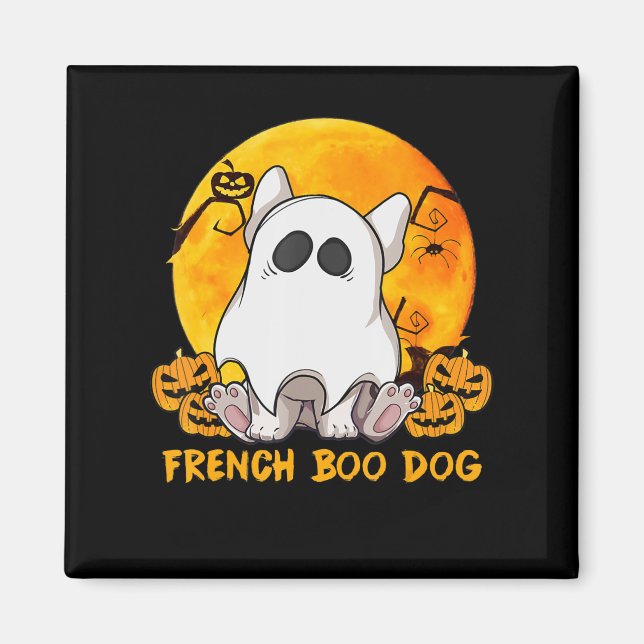 Imã Spider Gift|Bulldog Francês Com Pumpkin Spider (Frente)