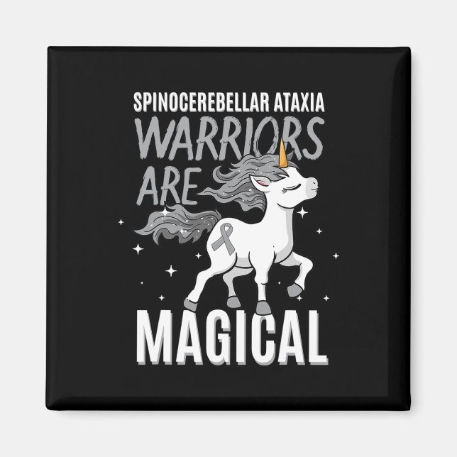 Imã Spinocerebellar Ataxia Warrior Awareness Ribbon Sc (Frente)