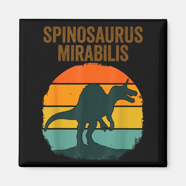 Imã Spinosaurus mirabilis com chifres nova espécie de  (Frente)