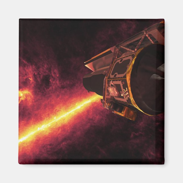 Imã Spitzer visto contra o céu infravermelho (Frente)