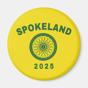 Imã Spokeland Oakland ciclando o ciclista californiano