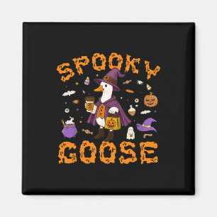 Imã Spookose Goose Engraçado Café Halloween Bruxas Bru