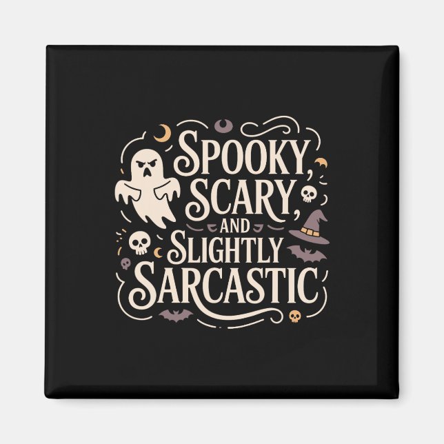 Imã Spooky Assustador Um Teto Fantasma Ligeiramente Sa (Frente)