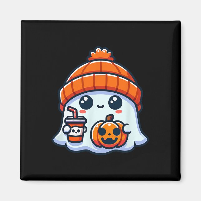 Imã Spooky Ghost Mens Halloween (Frente)