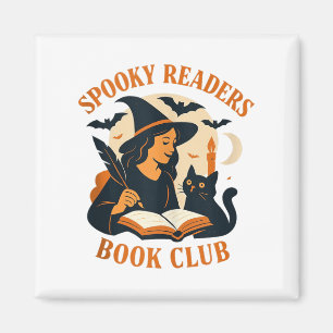 Imã Spooky Readers Book Club Witch Cat Magic Tank Top_